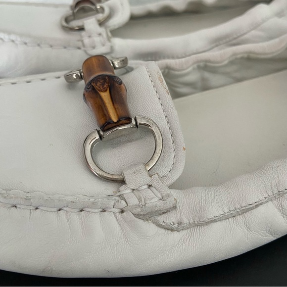 Gucci Leather Bamboo Driving Loafers Flats - Picture 7 of 15